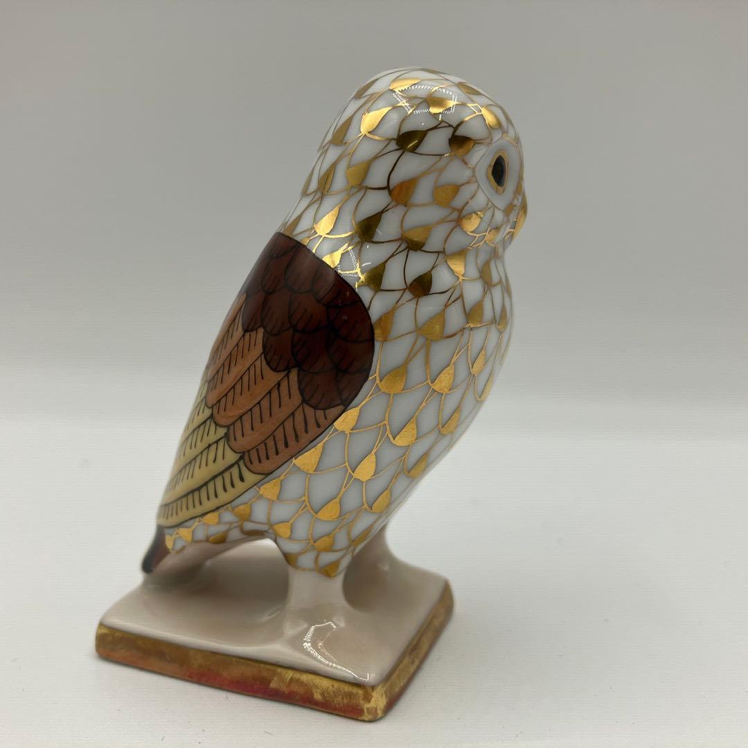 【美品】ヘレンド アテナのふくろう 933/3000 箱付 限定 置物 陶器