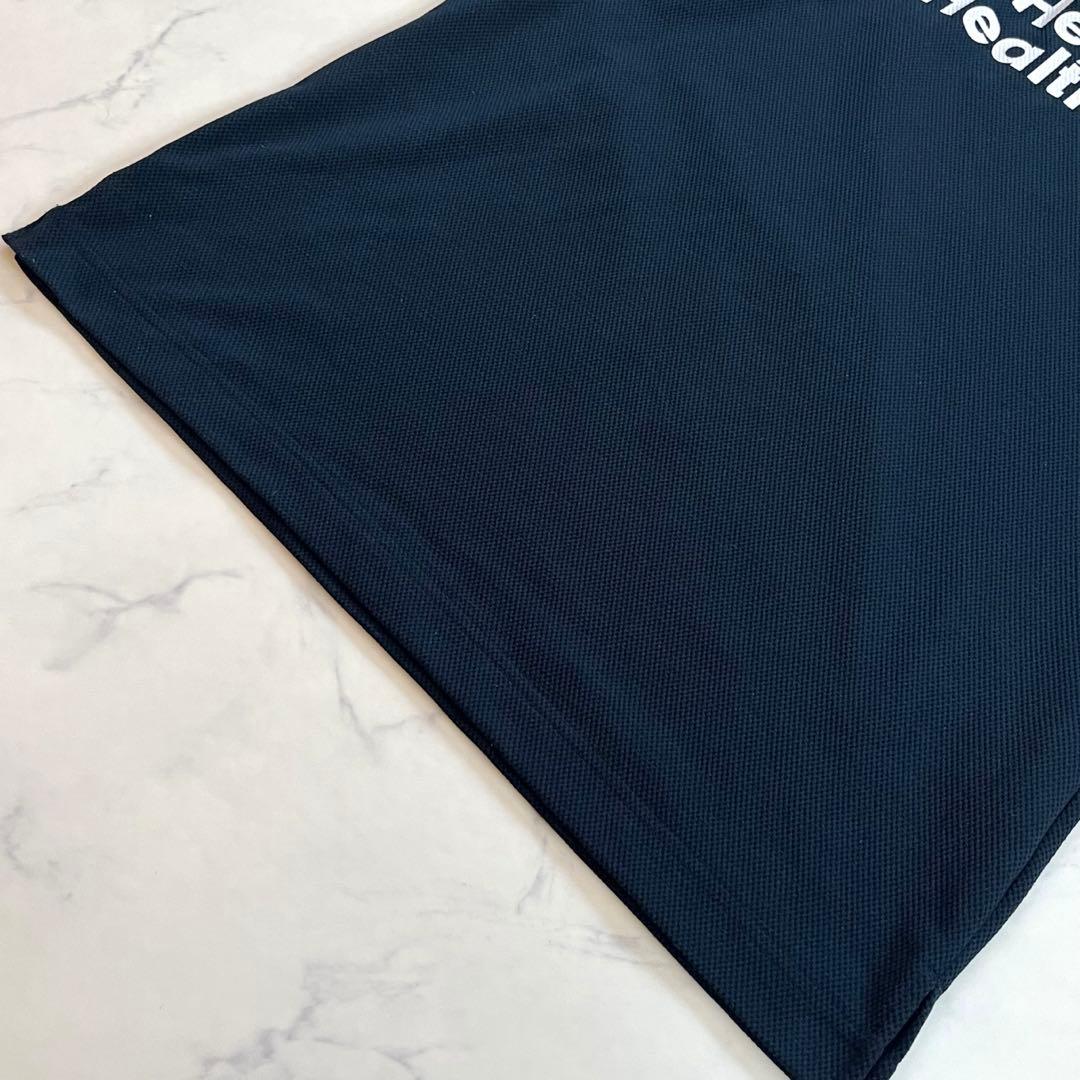 美品✨PEARLY GATES Peチェックサッカー半袖ポロシャツ ネイビー L