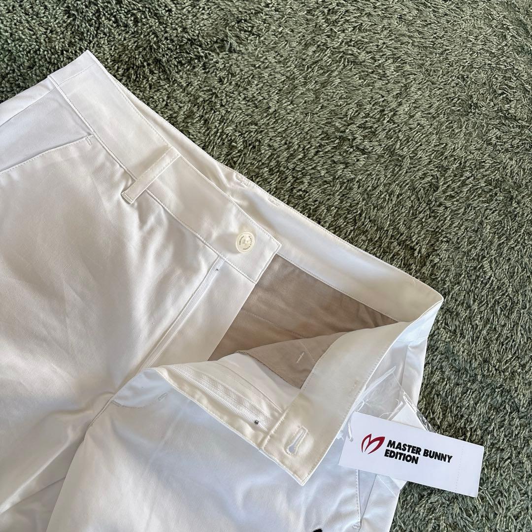 パーリーゲイツ☆新品 マスターバニー BIGステッチロゴ ストレッチツイルパンツ
