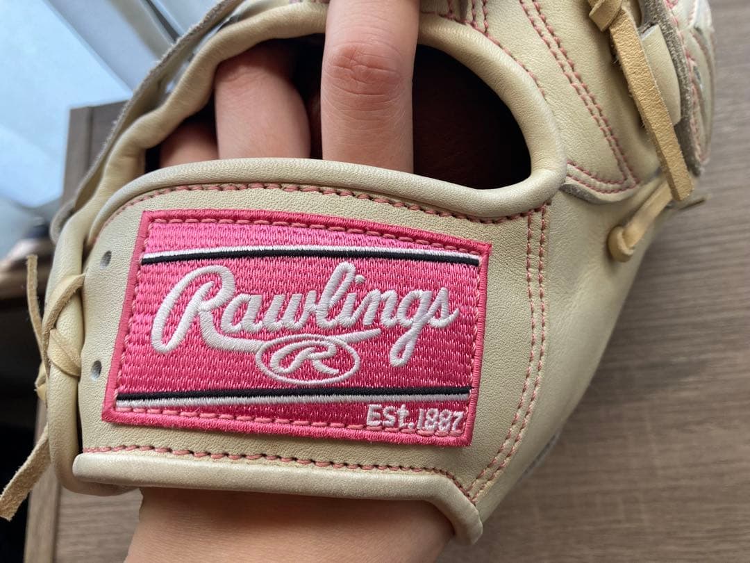 Rawlings 硬式グローブ ベージュ 袋&グラブハンマー付き