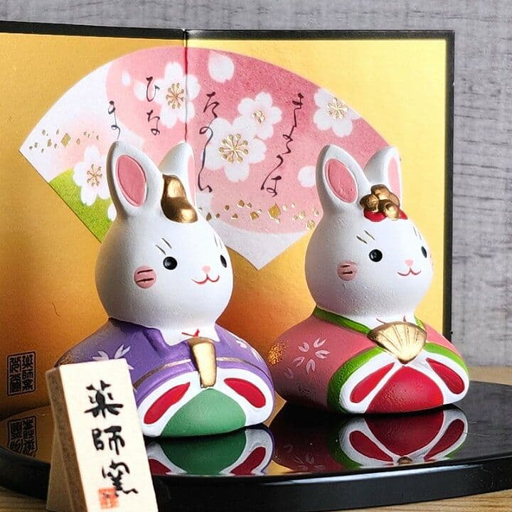 ひな人形 】うさぎ 兎★ひな祭り グッズ 置物 置き物 雑貨 オブジェかわいい春