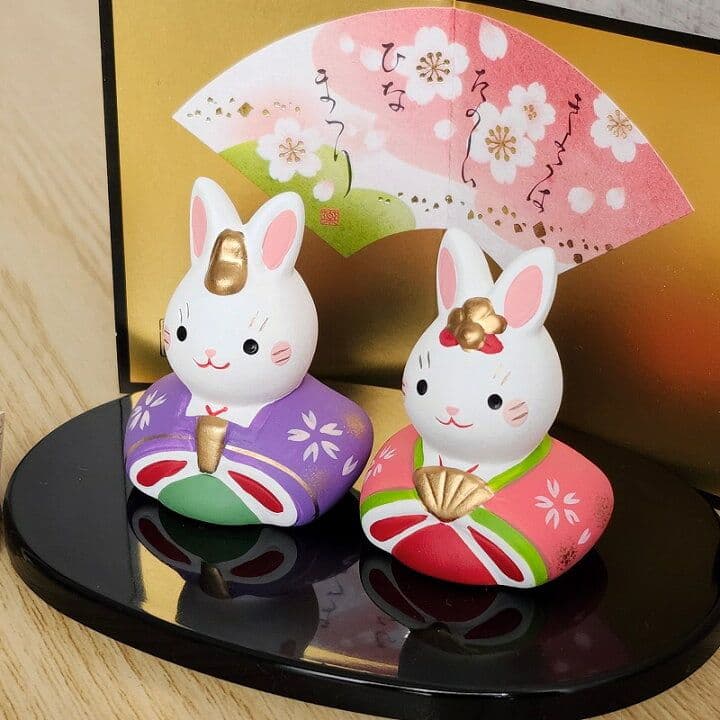 ひな人形 】うさぎ 兎★ひな祭り グッズ 置物 置き物 雑貨 オブジェかわいい春