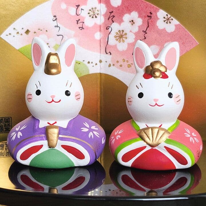 ひな人形 】うさぎ 兎★ひな祭り グッズ 置物 置き物 雑貨 オブジェかわいい春
