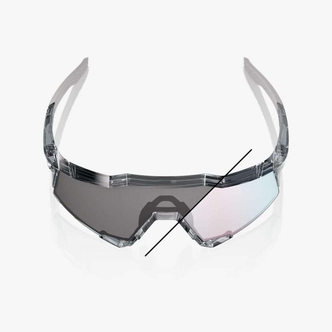 100% Speedcraft クリアグレー 調光 ワンハンドレッド サングラス
