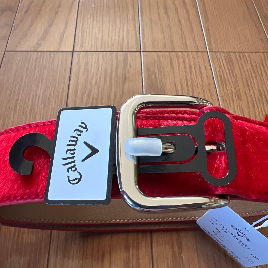 callaway キャロウェイ ゴルフ レディース ベルト レッド