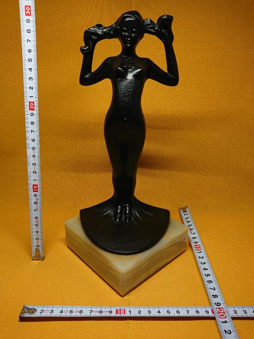 人形　金属　天然石　オブジェ　置物　インテリア　工芸品　美術品　A3168
