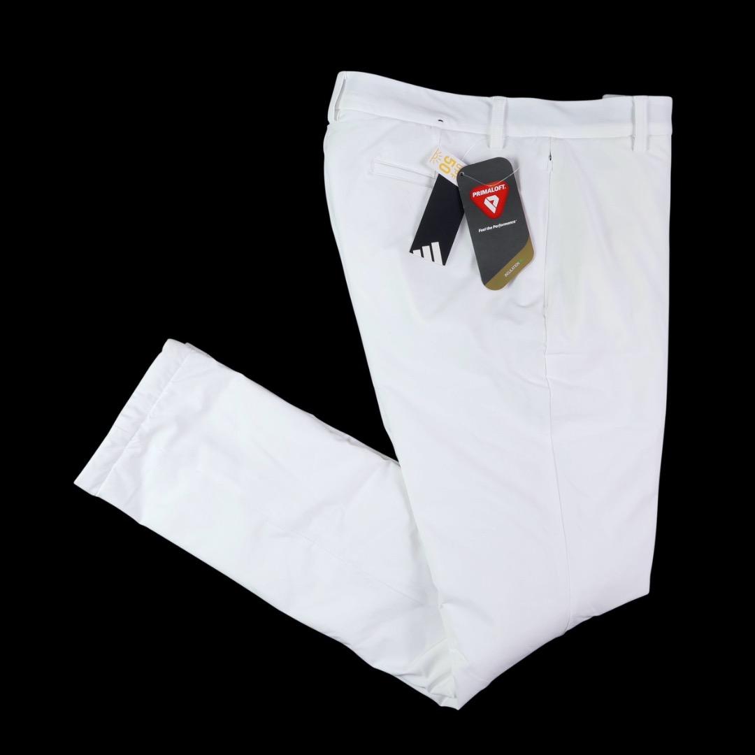 【82】秋冬 定価27,500円 アディダス ゴルフ 中綿 テーパードパンツ 白