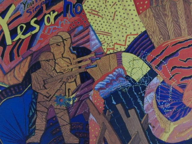 絹谷幸二、【イエス　オア　ノー】、希少な大判額装用画集より、美品