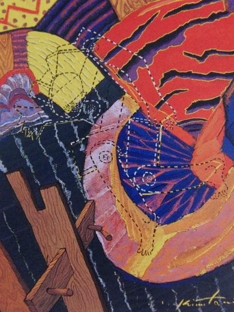絹谷幸二、【イエス　オア　ノー】、希少な大判額装用画集より、美品