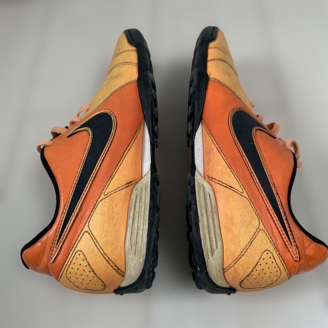 Nike 26cm サッカー トレシュー 本革　オレンジ/イエロー