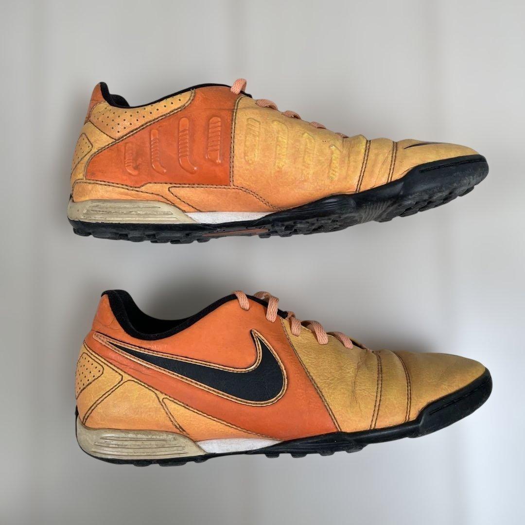 Nike 26cm サッカー トレシュー 本革　オレンジ/イエロー