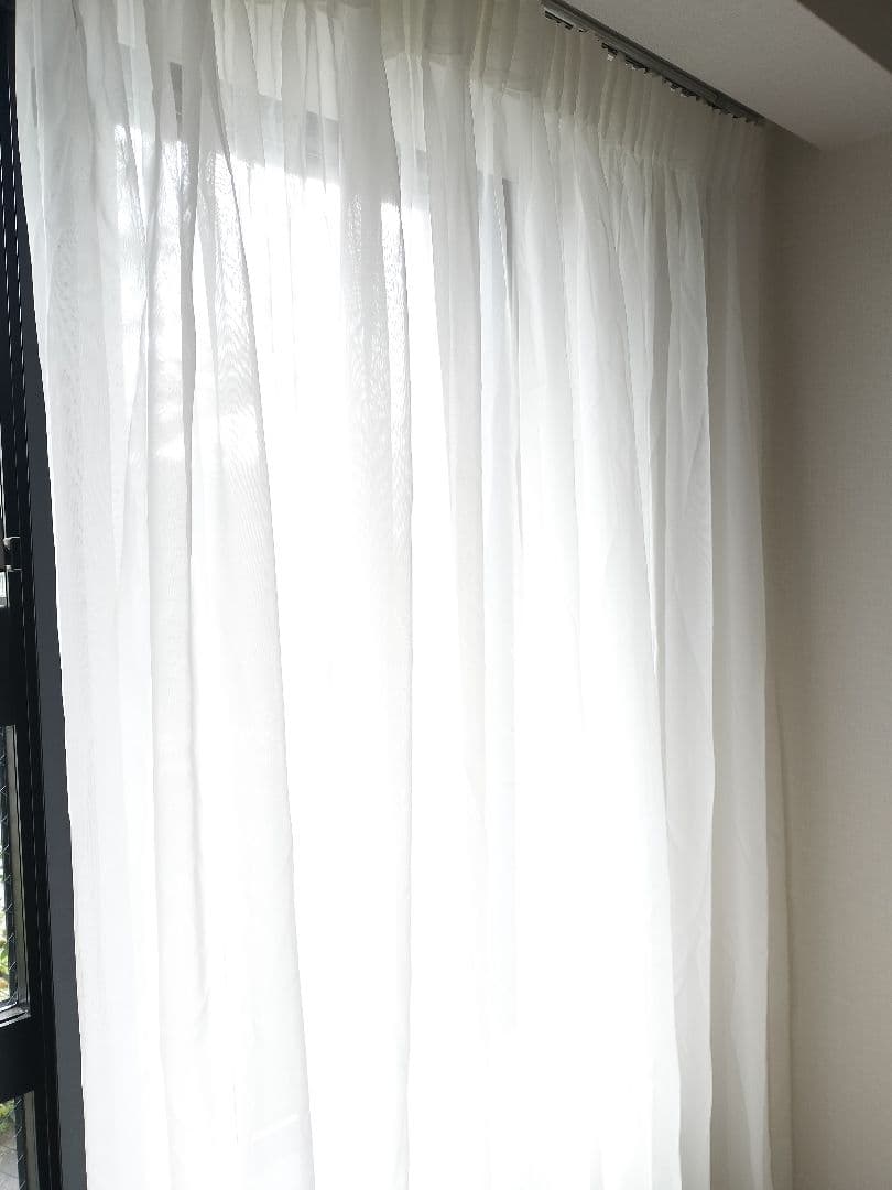 【美品】ローラアシュレイレースカーテン巾228cm×丈206cm巾調整可