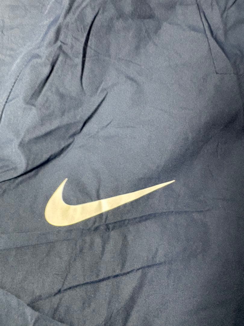 NIKEナイキバーミンガムFC 中綿ベンチコート L 紺刺繍ロング丈