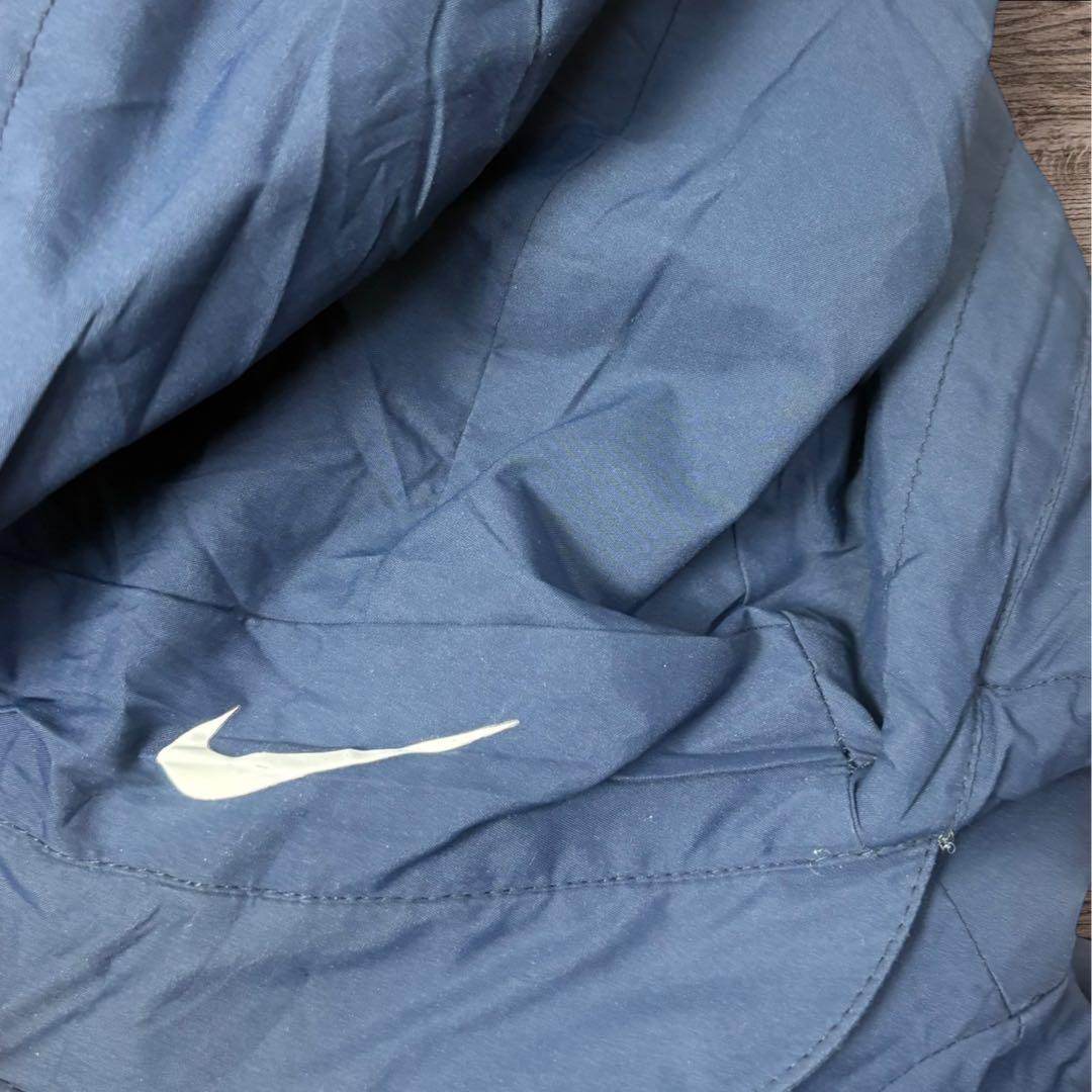 NIKEナイキバーミンガムFC 中綿ベンチコート L 紺刺繍ロング丈