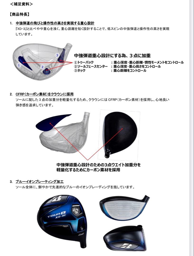 ブリヂストン TOUR B XD-3C ドライバー　カスタム　ディアマナ　s60