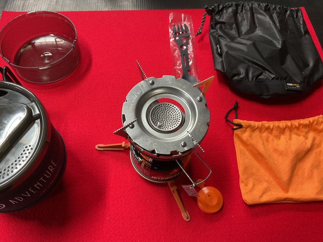 JETBOILミニモ　動作良好美品&収納袋と新品純正OD缶付きセット