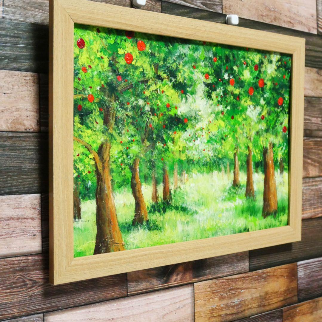 油絵 絵画 【リンゴ農園】