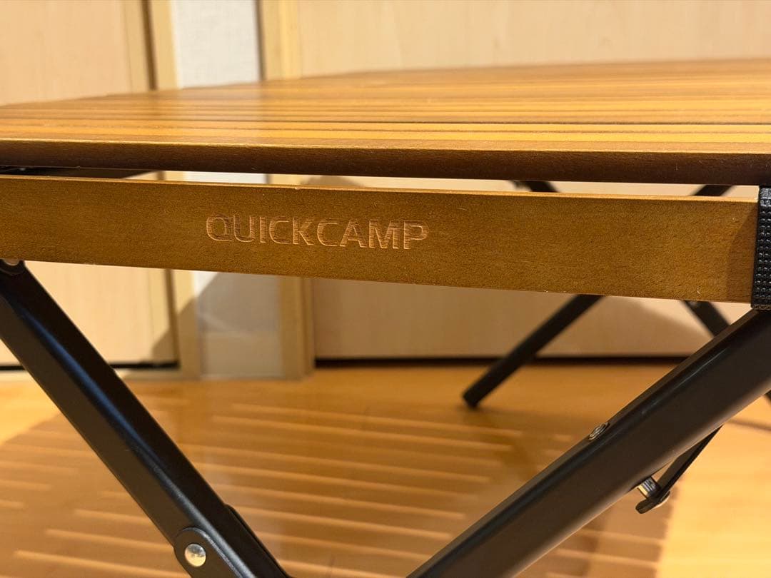 値下げ❗️QUICK CAMP クイックキャンプ ウッドロールローテーブル