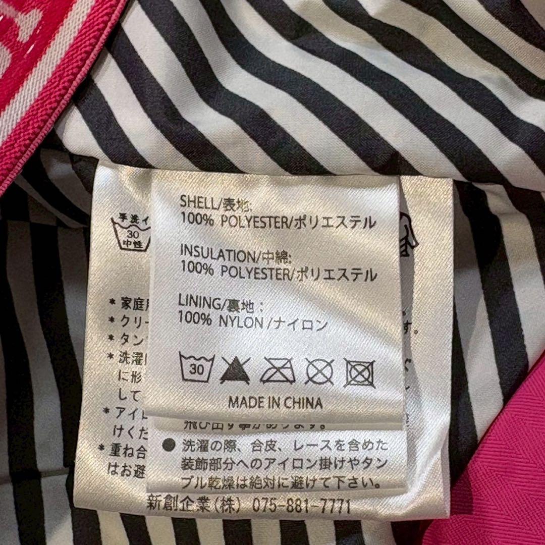 【SISTA.J】花柄 中綿ジャケット S 防寒 スノボ スキーウェア ピンク