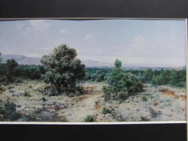 ゴンサーロ・サルバ、ネグレテ山脈の風景、新品額装付、画集画