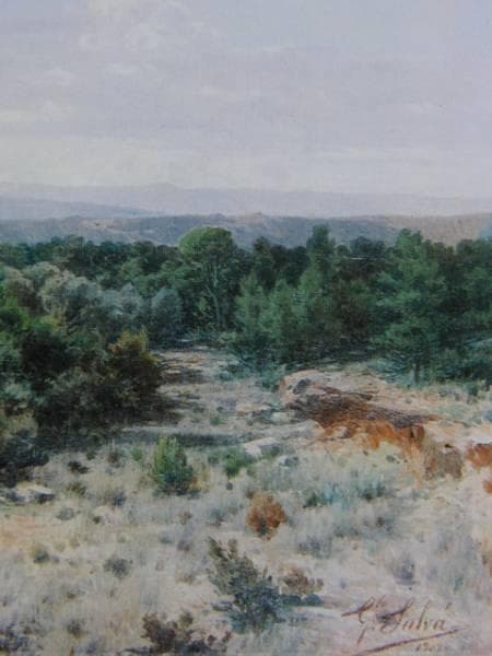 ゴンサーロ・サルバ、ネグレテ山脈の風景、新品額装付、画集画