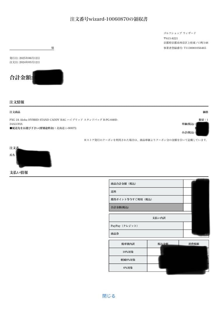 402　PXG キャディバッグ アロハ2024年モデル中古