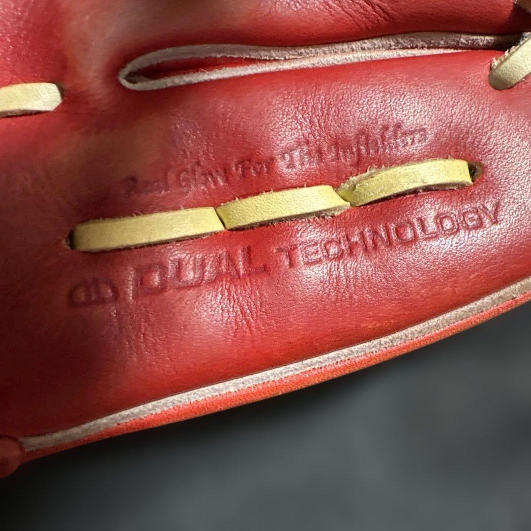 Wilson staff硬式グローブ 赤 [日本製][グローブ袋付き]