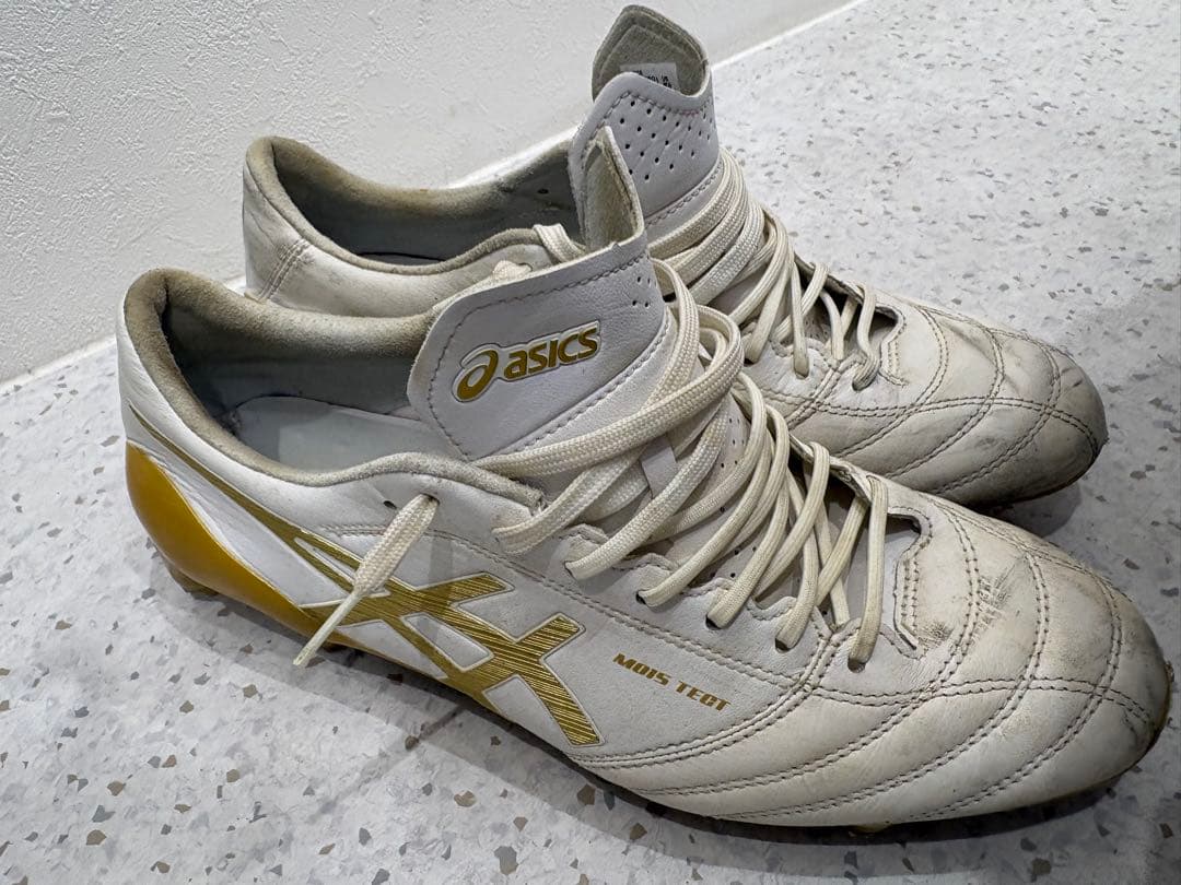ASICS サッカーシューズ 26.5cm ホワイト/ゴールド