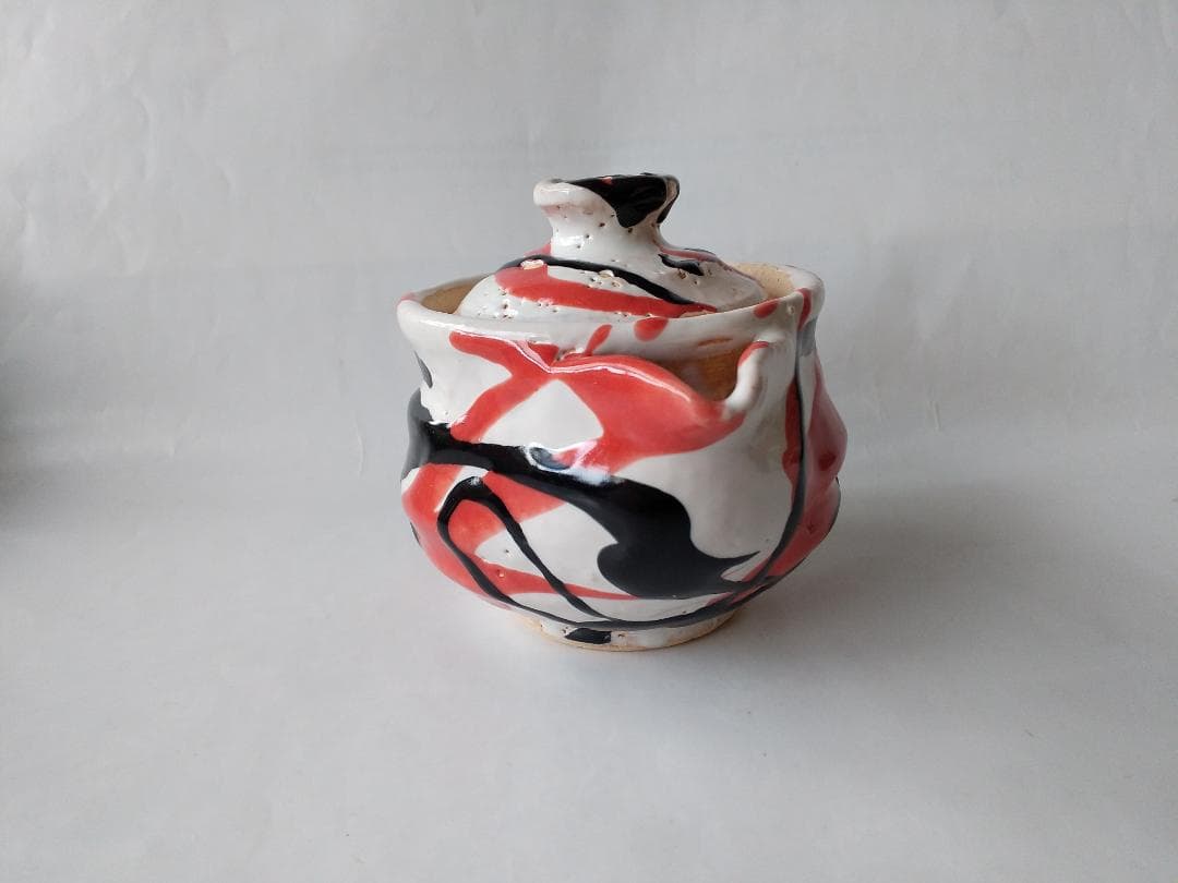 希少品 萩碗 宝瓶 関大安 作 萩煎茶器 共箱 現代アート 煎茶道具 玉露 新品