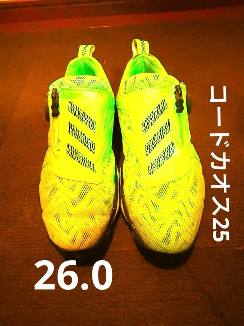 アディダス BOAコードカオス25 BOOST ゴルフシューズ 蛍光イエロー