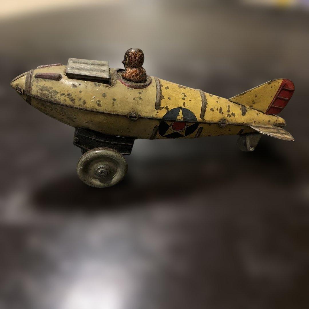 ヴィンテージ　ブリキ 飛行機　軍隊