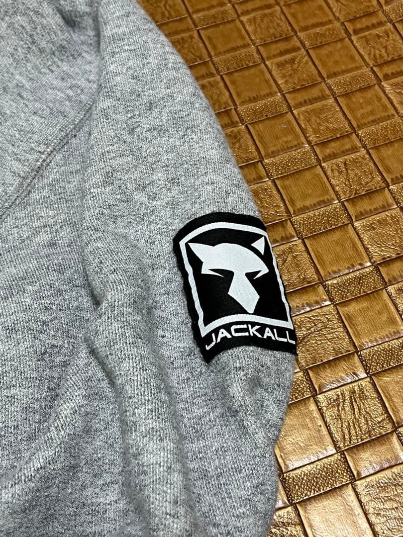 ジャッカル　スウェットパーカー　/L　霜降りグレー　ストレッチ　ダブルジップ