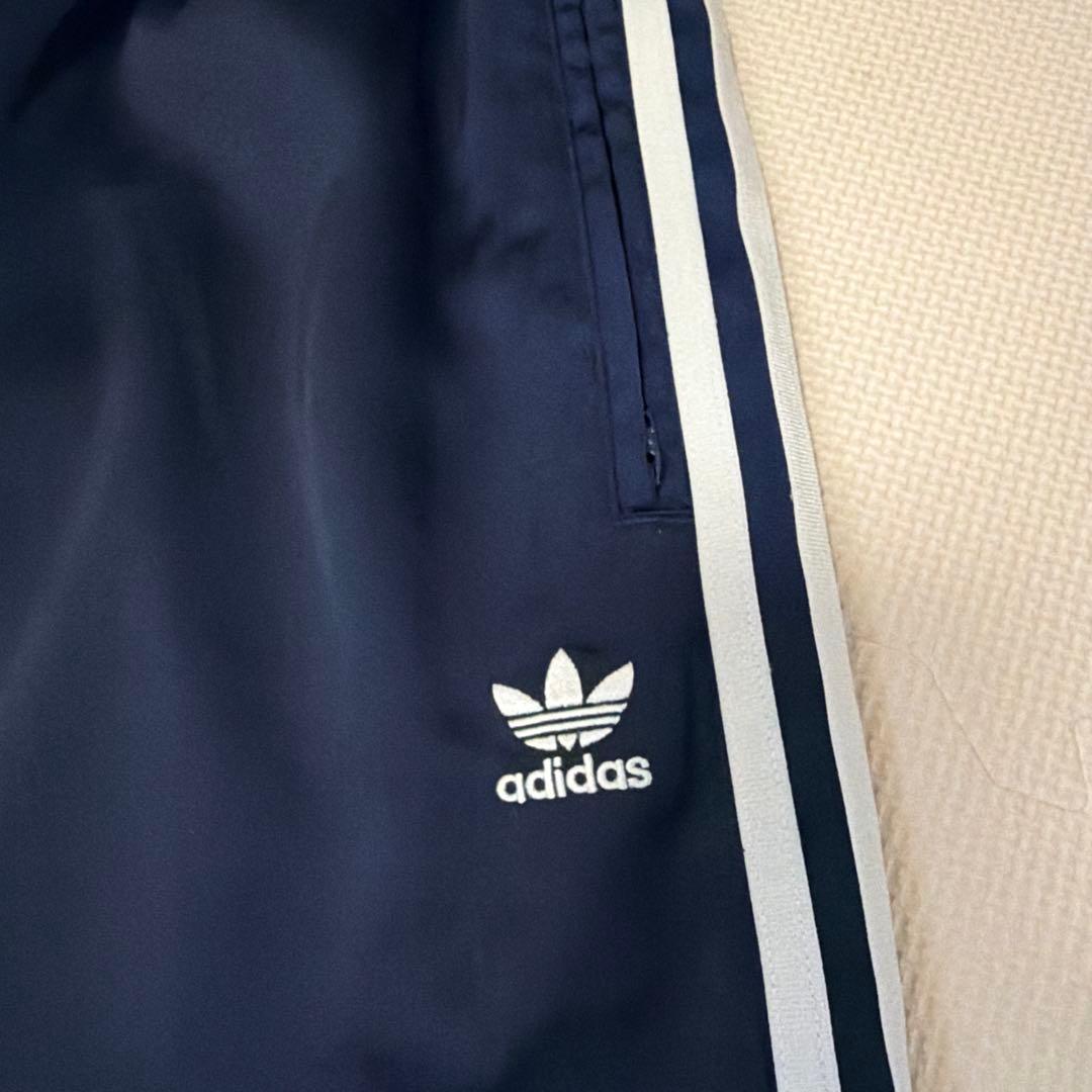 《値下げ》adidas ネイビー ジャージ　トラックパンツ M