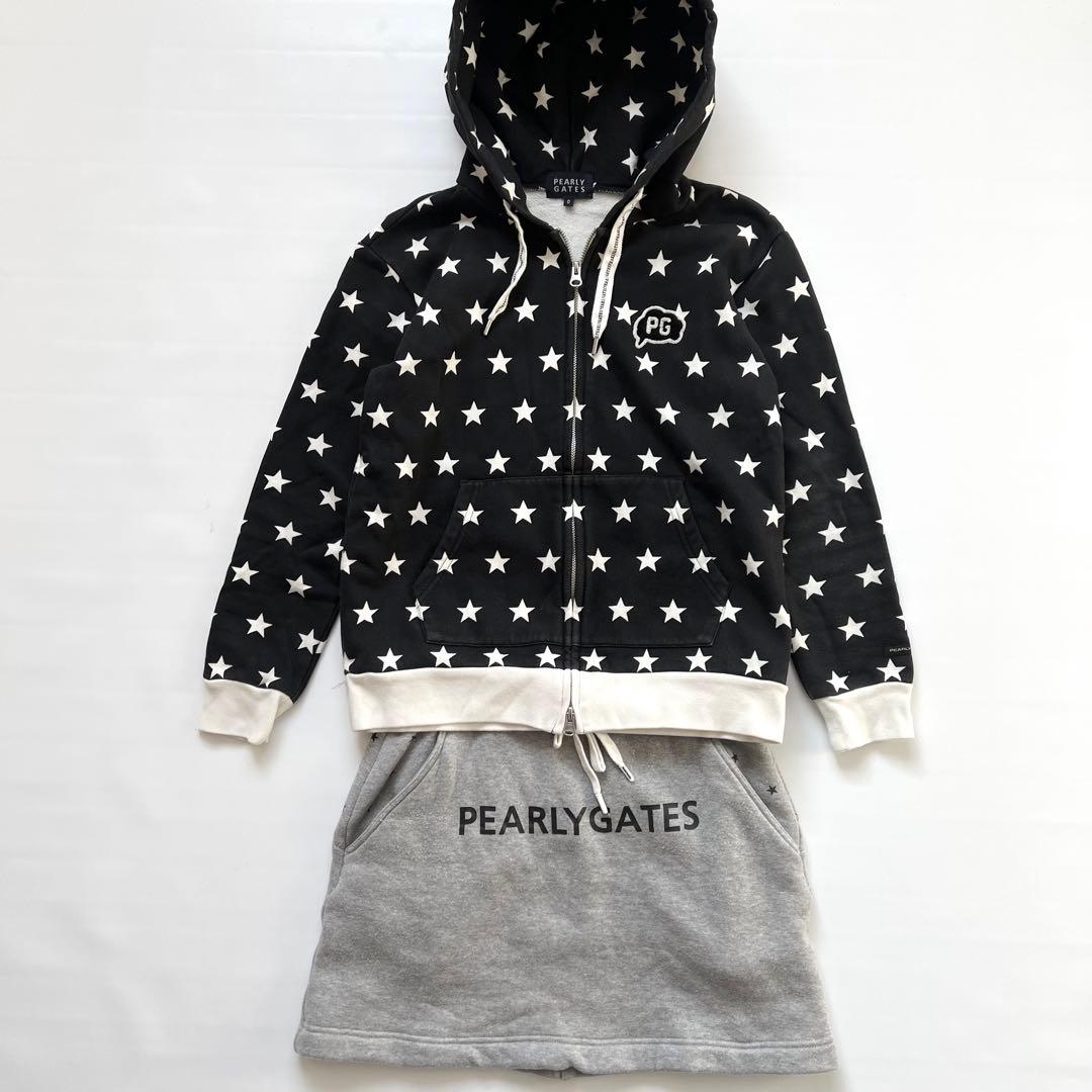 Pearly gates パーリーゲイツ　星柄　セットアップ　パーカー　スカート