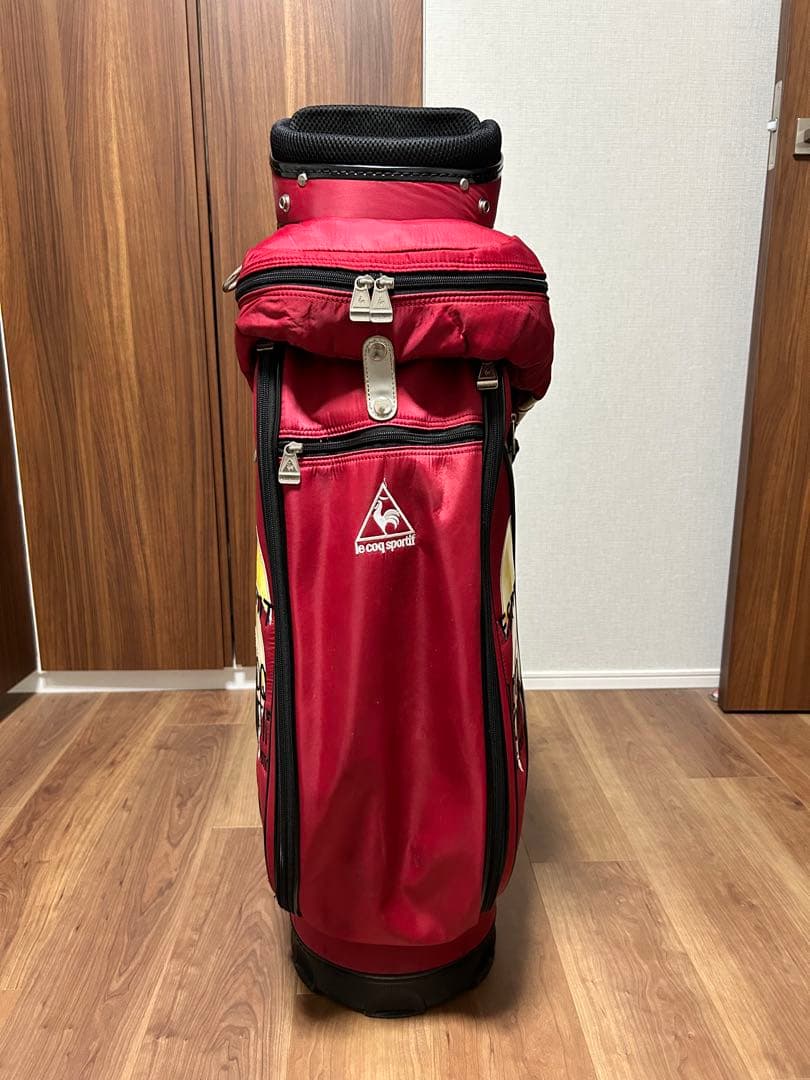 (美品)LE COQ SPORTIF ESPRIT キャディバッグ 赤白