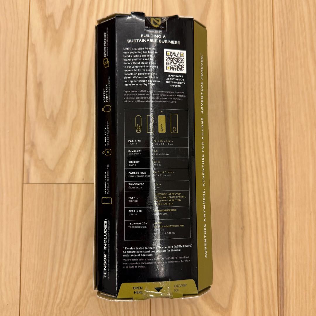 ★新品 NEMO Tensor R値8.5 厳冬期対応 高断熱ULマット
