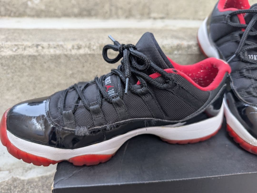 シューズ(男性用) aj11 bred low 27cm jordan11