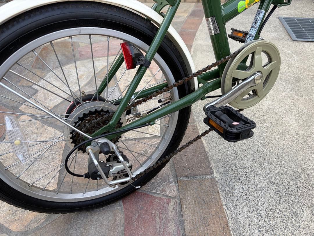 simple style 折りたたみ自転車 グリーン