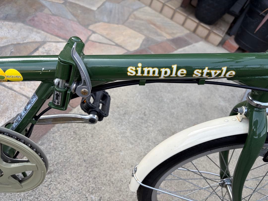 simple style 折りたたみ自転車 グリーン