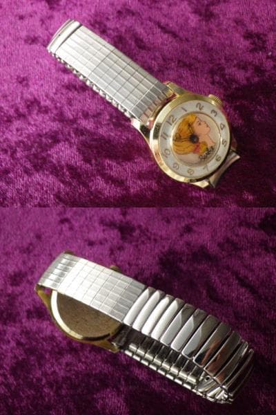 貴重★ビンテージ 1964年製 バービー人形マテル スイス製手巻き腕時計