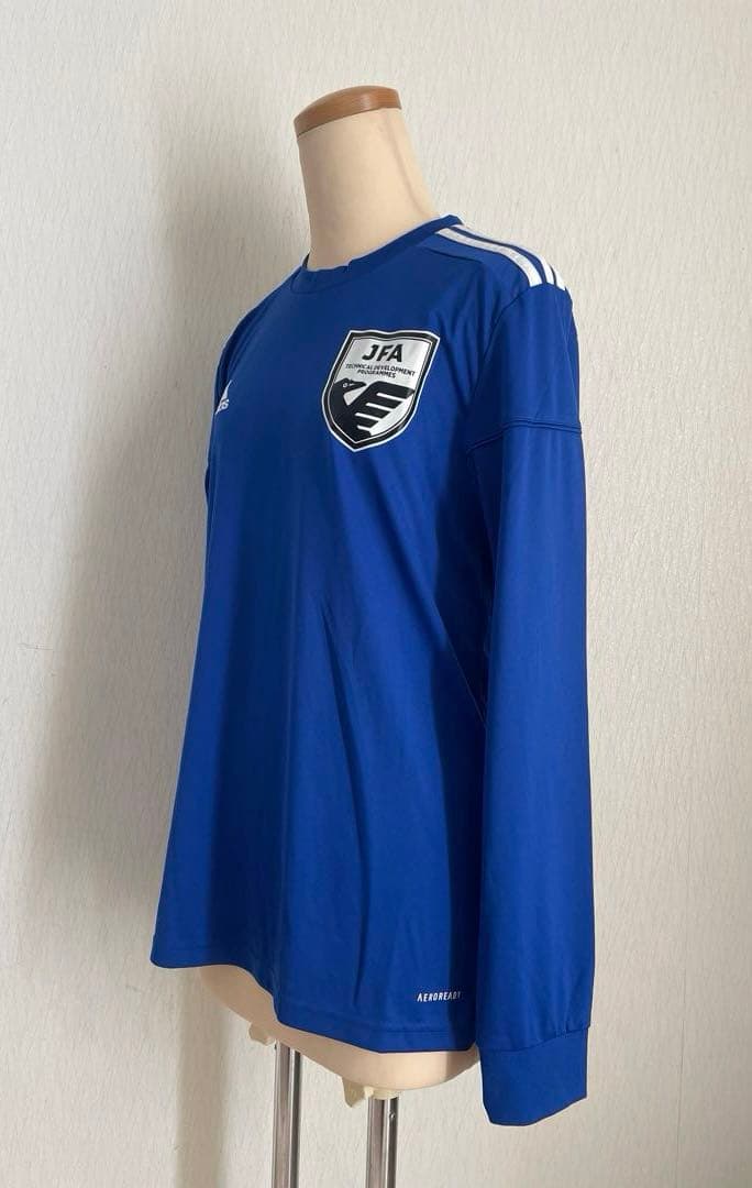 adidas アディダス JFA 長袖シャツ ウェア青 Mサイズ