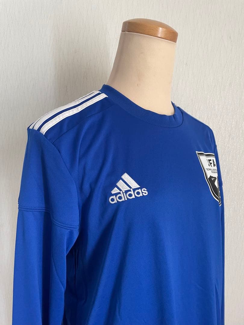 adidas アディダス JFA 長袖シャツ ウェア青 Mサイズ