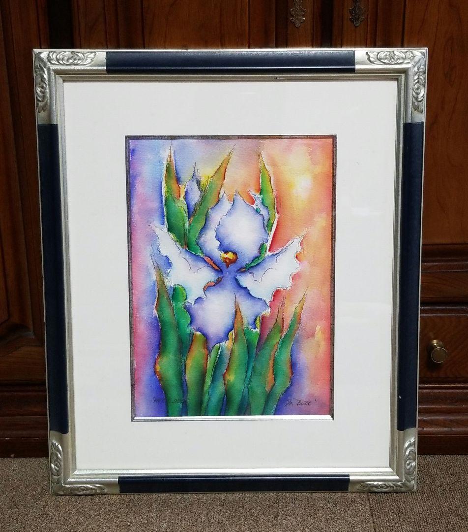 水彩画 美術品 花 PARIS 2005