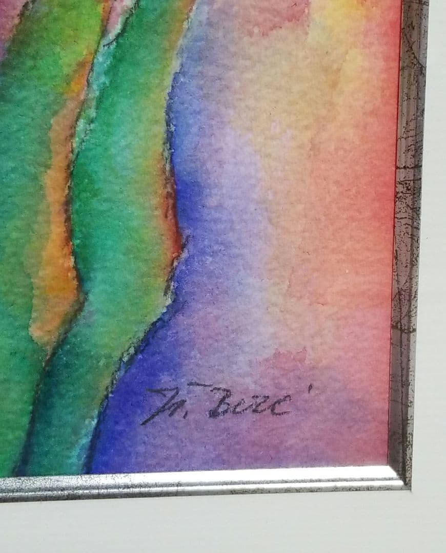 水彩画 美術品 花 PARIS 2005