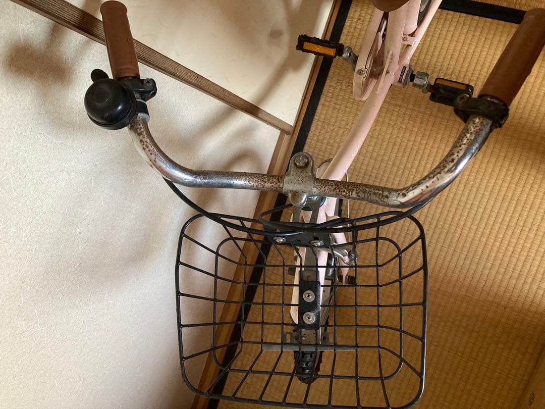 値下げしました！子供用自転車 ピンク 補助輪・前部バスケット付き