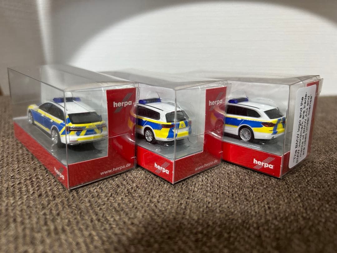 herpa 1/87 ドイツ警察車両ミニカー 3台セット