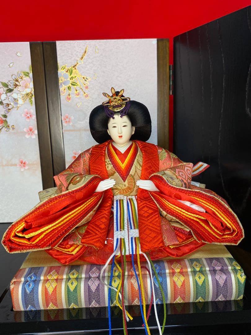 東京久月　雛人形　親王飾り収納セット・サイズ間口約６３×奥行約４１×高さ約５８㎝