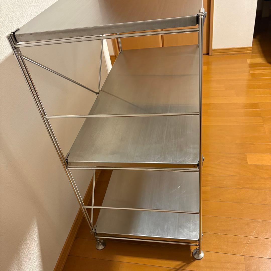 無印良品 MUJI ステンレスユニットシェルフ　ステンレス棚セット ワイド 小