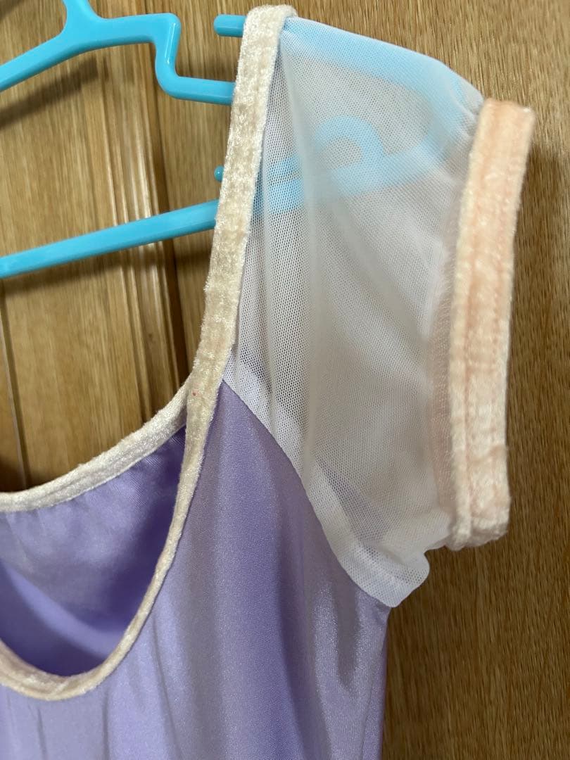 YUMIKO レオタードSL オーダー 薄紫 ベロア スペイン製