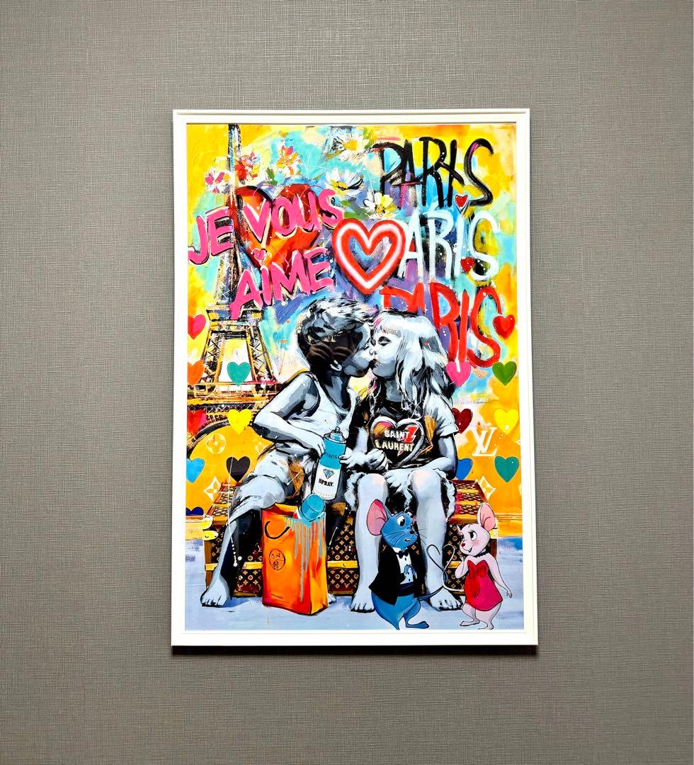 No.152フレーム付きキャンバスアート　オマージュアート　ブランドアート絵画